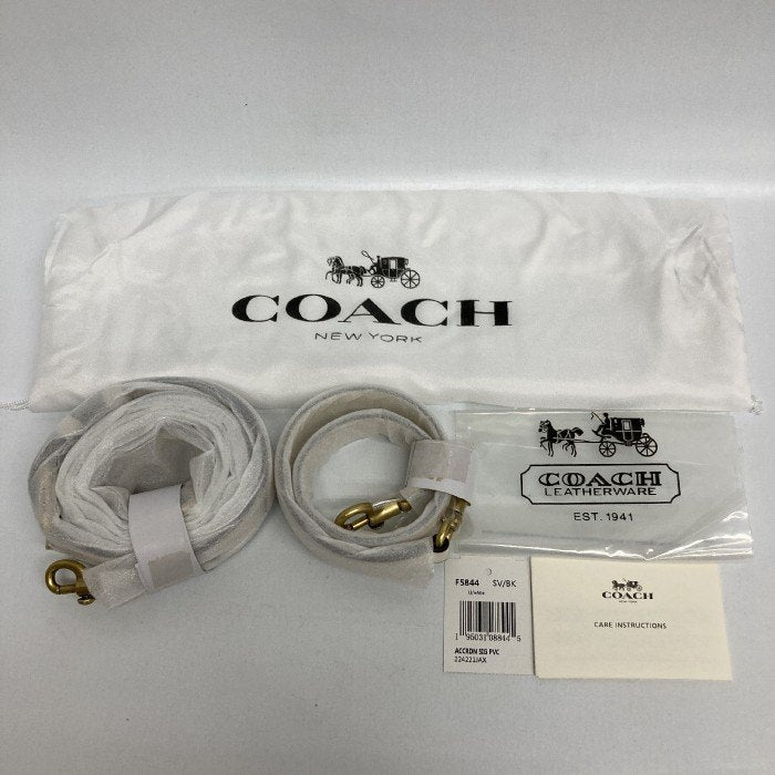 COACH コーチ レザー ワッペン ショルダーバッグ F5844 オフホワイト 瑞穂店