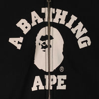 A BATHING APE アベイシングエイプ フルジップ スウェットパーカー プリント ブラック Size M 福生店