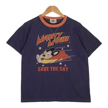 TOY'S McCOY トイズマッコイ MIGHTY MOUSE マイティマウス リンガーTシャツ ネイビー Size L 福生店