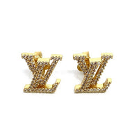 Louis Vuitton ルイヴィトン M00609 ブックル ドレイユ LV アイコニック ストラス ピアス 両耳 アクセサリー 保存袋付 ゴールドカラー 瑞穂店