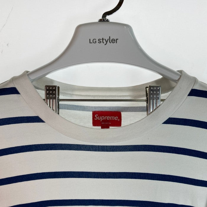 SUPREME シュプリーム 16SS Painted Stripe L/S Tee ボーダー センター