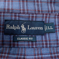 Ralph Lauren ラルフローレン CLASSIC FIT ボタンダウンシャツ チェック ブルー Size LL 福生店