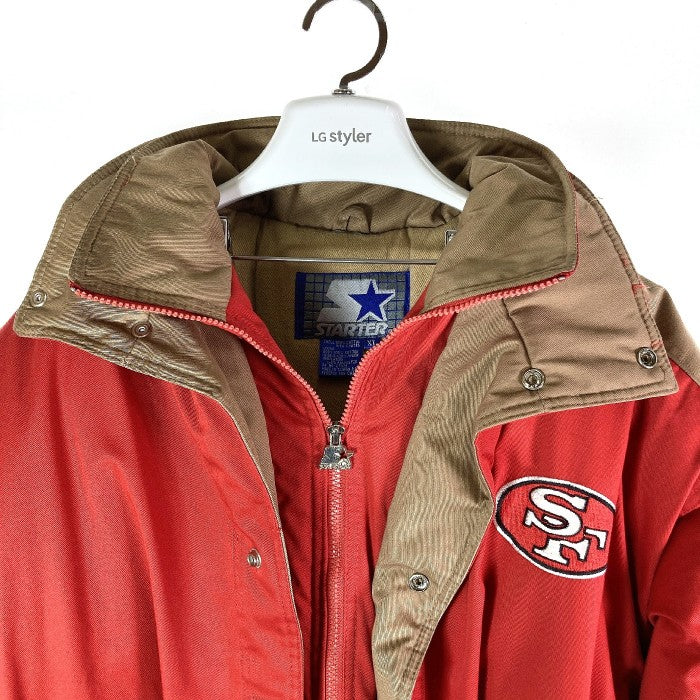 STARTER スターター NFL サンフランシスコ・SF 49ers 中綿 ナイロンジャケット レッド sizeXL 瑞穂店