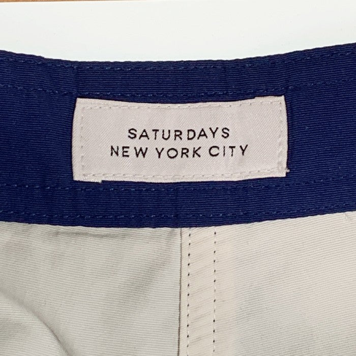 WIND AND SEA ウィンダンシー × SATURDAYS サタデーズ バイカラー ナイロンショーツ ショートパンツ ネイビー ホワイト Size 32 福生店