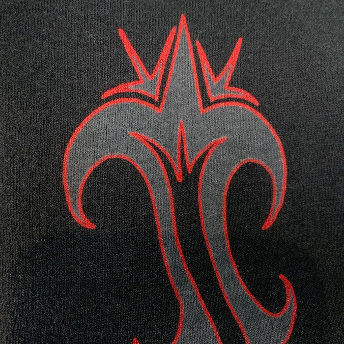 90's CHRISTIAN FLETCHER クリスチャン フレッチャー クロス トライバル プリント Tシャツ ブラック USA製 袖裾シングル Size L 福生店