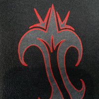 90's CHRISTIAN FLETCHER クリスチャン フレッチャー クロス トライバル プリント Tシャツ ブラック USA製 袖裾シングル Size L 福生店