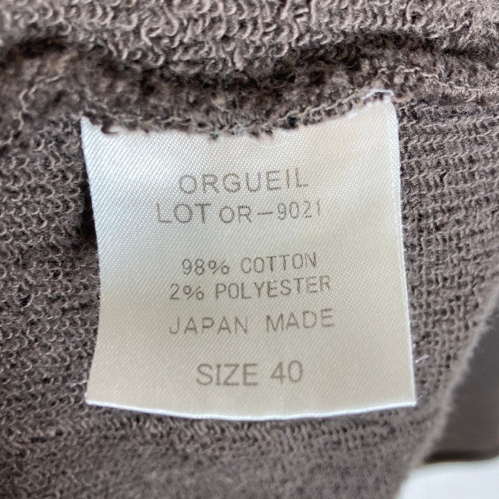 ORGUEIL オルゲイユ ジャケット Sweat Jacket OR-9021 スウェット ブラウン size40 瑞穂店