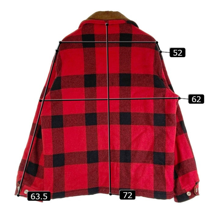 Woolrich ウールリッチ 16017 ブロックチェック メルトン ウールジャケット USA製 レッド sizeL 瑞穂店