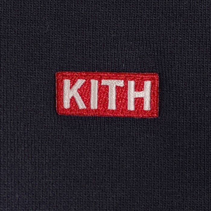 KITH キス スモールボックスロゴ プルオーバースウェットパーカー ネイビー Size L 福生店