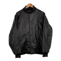 HOUSTON ヒューストン LEATHER AWARD JACKET レザーアワードジャケット スタジャン ブラック 牛革 Size XL 福生店