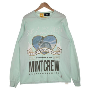 FR2 エフアールツー MINTCREW プリント ロングスリーブTシャツ ミントグリーン Size M 福生店
