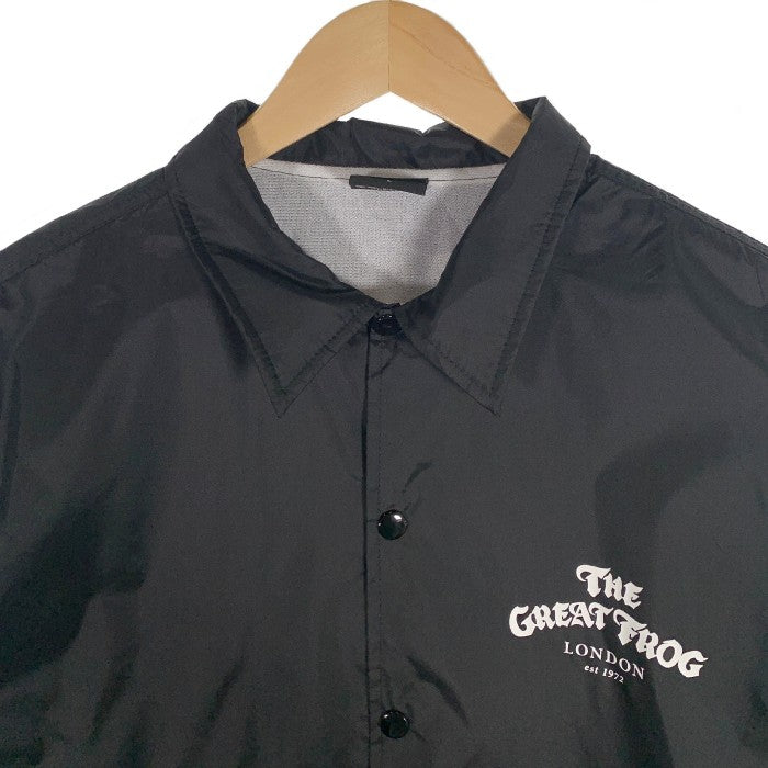 THE GREAT FLOG ザグレートフロッグ プリント コーチジャケット 裏地コットン ブラック Size L 福生店