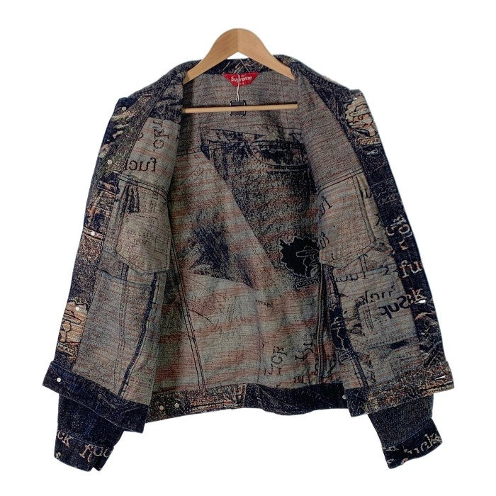 SUPREME シュプリーム 23SS Archive Denim Jacquard Trucker Jacket アーカイブ デニムジャガード トラッカージャケット インディゴ Size L 福生店