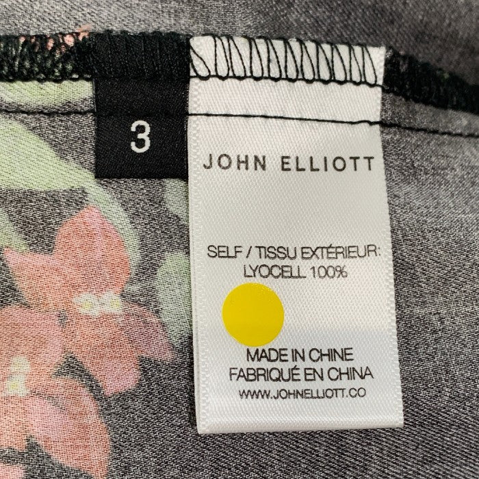 JOHN ELLIOTT ジョンエリオット 19SS オープンカラーシャツ フラワープリント 並行品 Size 3 福生店