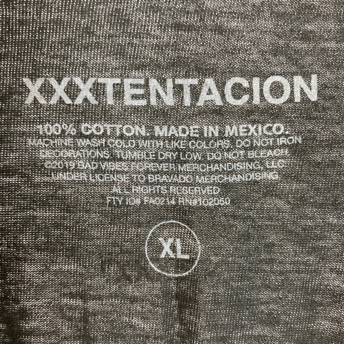 XXXTENTACION XXXテンタシオン オフィシャル ヒップホップTシャツ バックプリント ブラック sizeXL瑞穂店