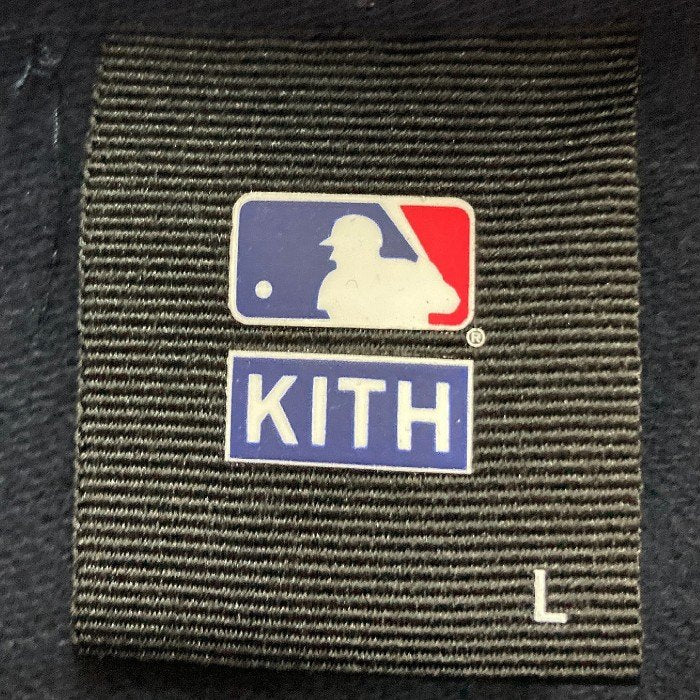 KITH × NEW YORK YANKEES キス×ニューヨークヤンキース ロゴ刺繍 パーカー ネイビー sizeL 瑞穂店