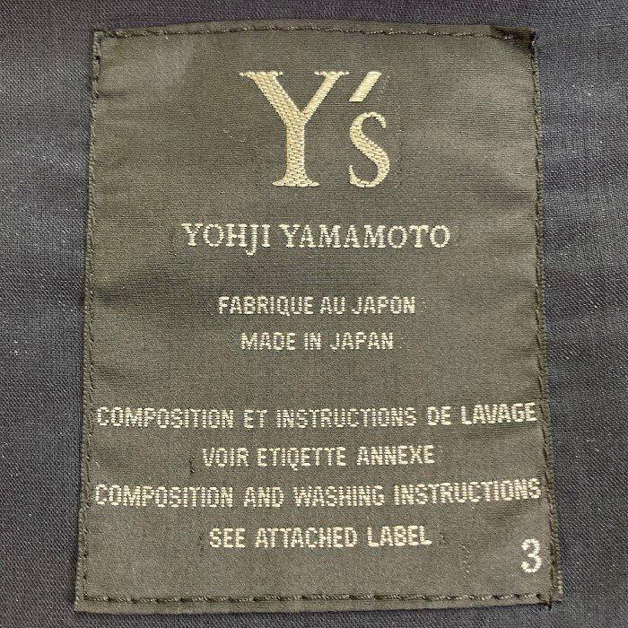 Y's ワイズ YY-C04-100 ウールギャバコート ロング ネイビー size3 瑞穂店
