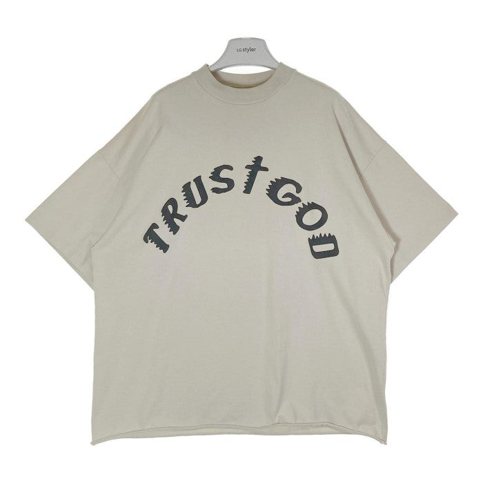 Kanye West カニエウエスト 19SS CPFM シーピーエフエム Sunday Service Merch Trust God T-shirts トラストゴッド Tシャツ 発泡プリント ベージュ Size L 瑞穂店