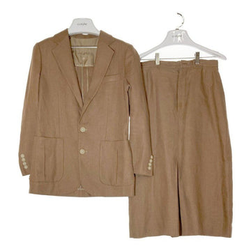 RALPH LAUREN ラルフローレン スーツ セットアップ リネン ジャケット スカート ブラウン size9号 瑞穂店