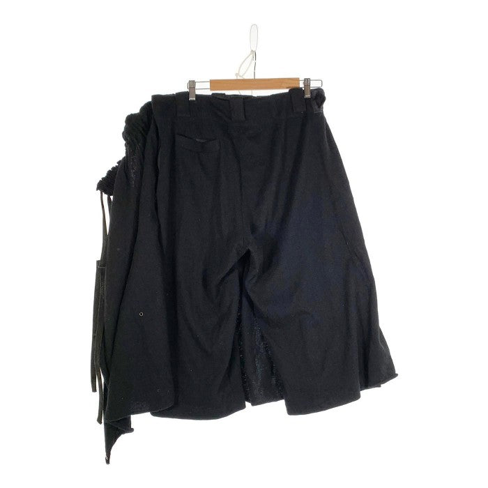 Y's ワイズ ウール キュロットスカート パンツ ラップ ブラック ヨウジヤマモト Size 2 福生店