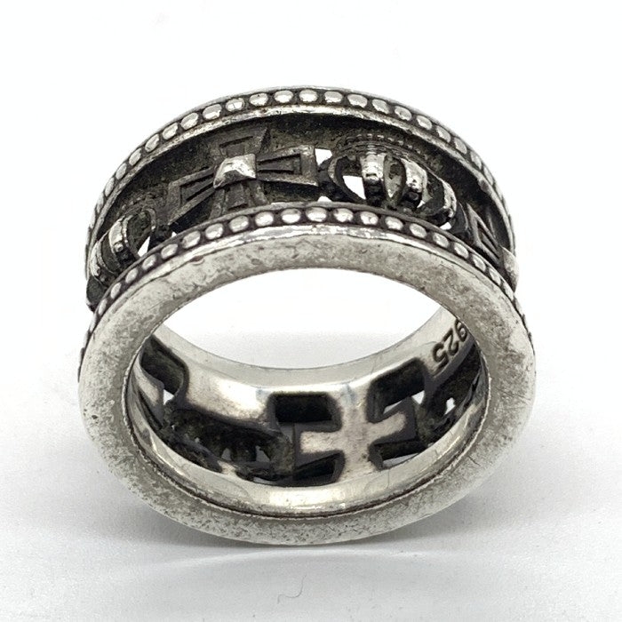 Justin Davis ジャスティンデイビス MEDIEVAL WEDDING BAND クラウン クロス リング SV925 Size 14号 福生店