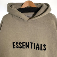 ESSENTIALS エッセンシャルズ Logo Knit Hoodie ロゴニットフーディ プルオーバーパーカー Size M 福生店