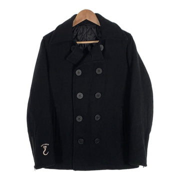 BOUNTY HUNTER バウンティーハンター PEA COAT ピーコート 袖ジップ 刺繡 ブラック Size M 福生店