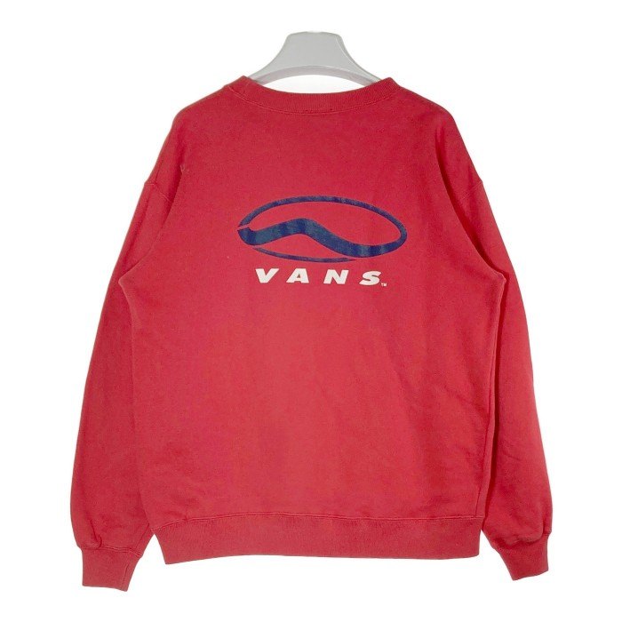 VANS バンズ old 90～00s オールドスケート ロゴ スウェット レッド sizeM 瑞穂店