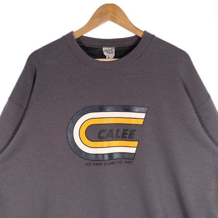 CALEE キャリー 21AW Bomber Heat Crew Neck Sweat ボンバーヒート クルーネックスウェットトレーナー グレー CL-21AW066 Size L 福生店