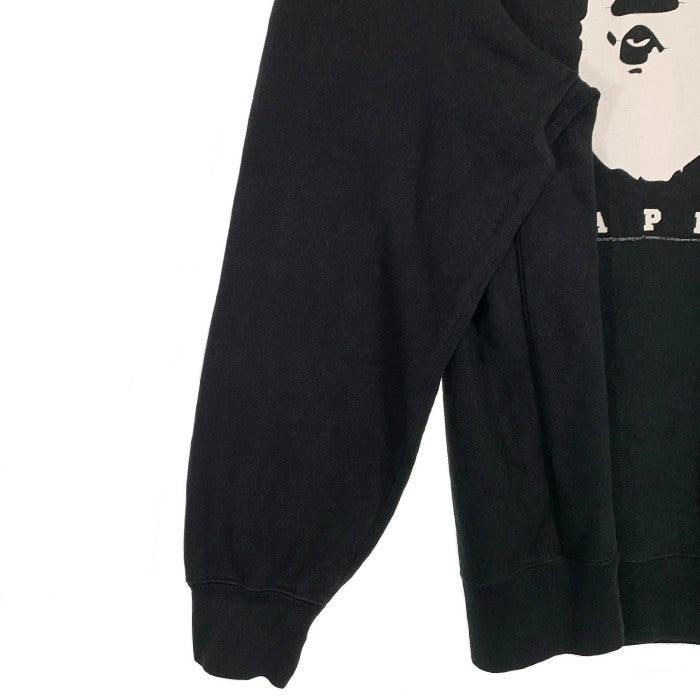 A BATHING APE アベイシングエイプ Baby Milo ベビーマイロ プリント スウェットクルーネック トレーナー ブラック Size XL 福生店