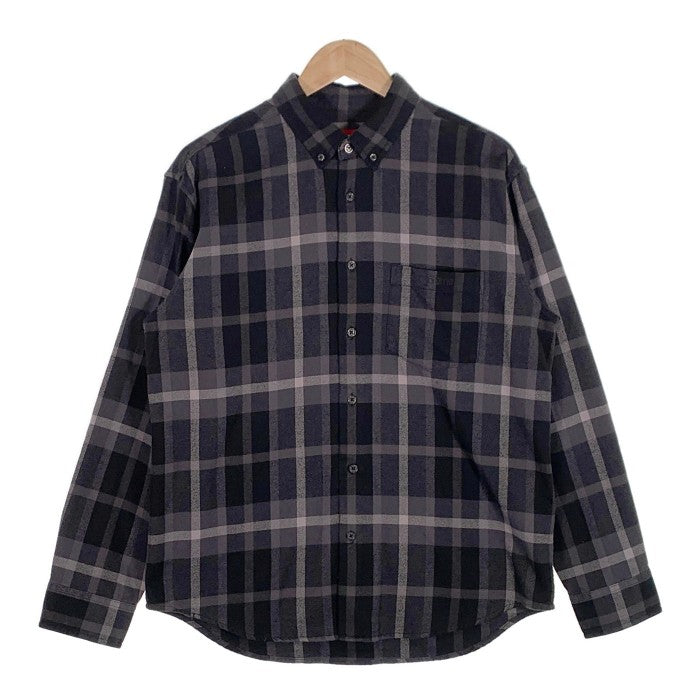 SUPREME シュプリーム 23AW Plaid Flannel Shirt チェック フランネルシャツ ボタンダウン ブラック Size S 福生店