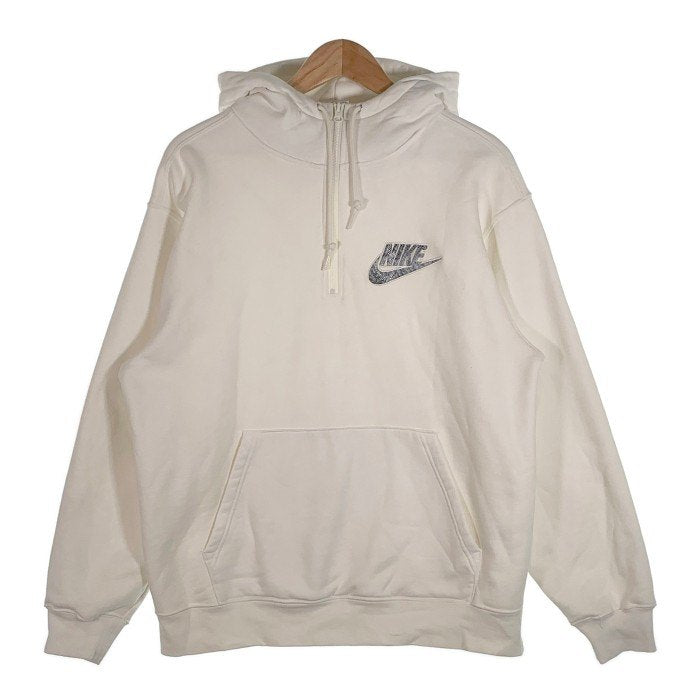 SUPREME シュプリーム 21SS NIKE ナイキ Half Zip Hooded Sweatshirt ハーフジップ スウェットパーカー ホワイト DB2842-133 並行品 Size M 福生店