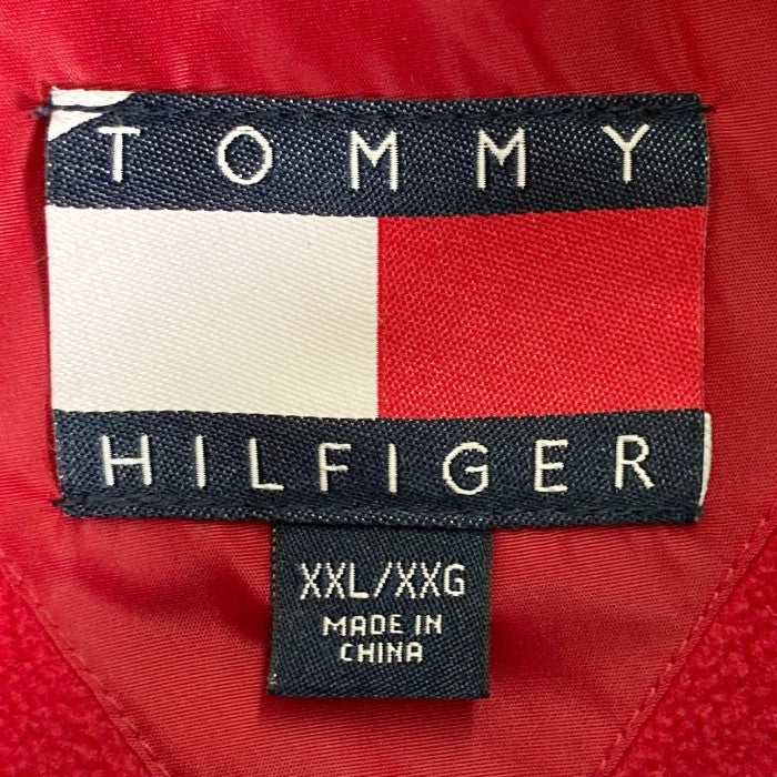 TOMMY HILFIGER トミーヒルフィガー 裏フリース ナイロンジャケット ネイビー×レッド sizeXXL 瑞穂店