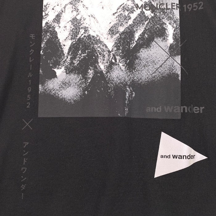 MONCLER GENIUS モンクレールジーニアス 21AW And Wander アンドワンダー T-SHIRT SS プリント Tシャツ ブラック Size L 福生店