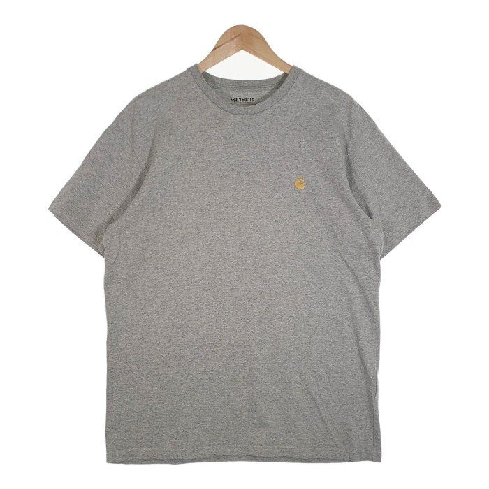 Carhartt W.I.P. カーハート ワークインプログレス S/S CHASE T-SHIRT ロゴ刺繡 Tシャツ グレー Size L 福生店