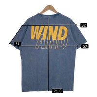 WIND AND SEA ウィンダンシー 23SS CRACK-P-DYE S/S Tee クラックプリント Tシャツ ブルー Size L 福生店