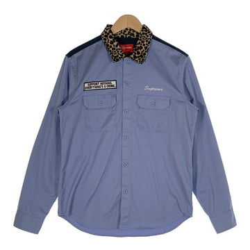 SUPREME シュプリーム 16AW Leopard Collar Work Shirt レオパードカラー ワークシャツ ブルー Size S 福生店