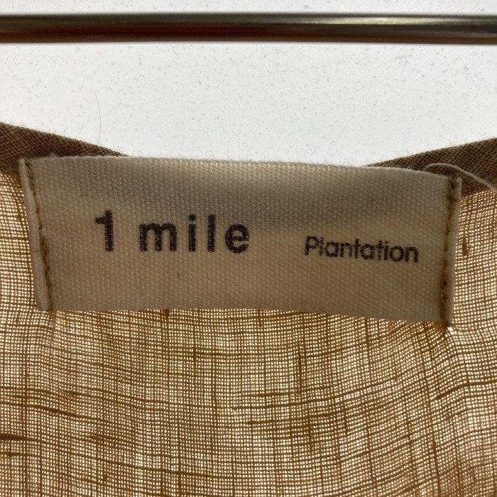 Plantation プランテーション 1mile リネン ワンピース ベージュ sizeM 瑞穂店