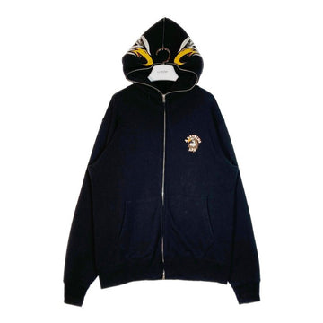 A BATHING APE アベイシングエイプ EAGLE FULL ZIP HOODIE 刺繍 フルジップパーカー 001ZPG201020X ブラック size2XL 瑞穂店