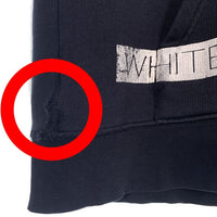 OFF-WHITE オフホワイト プルオーバースウェットパーカー ブラック ダメージ有 Size M 福生店