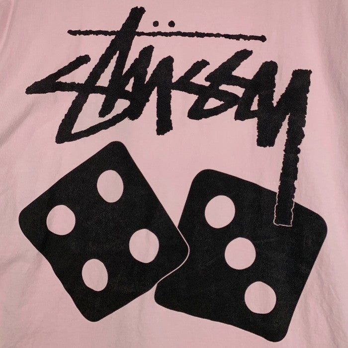 STUSSY ステューシー ダイス プリントTシャツ サイコロ ピンク Size XL 福生店