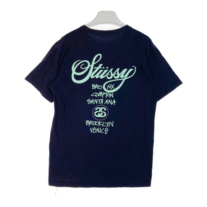 STUSSY ステューシー ロゴ バッグロゴＴシャツ ネイビー sizeM 瑞穂店