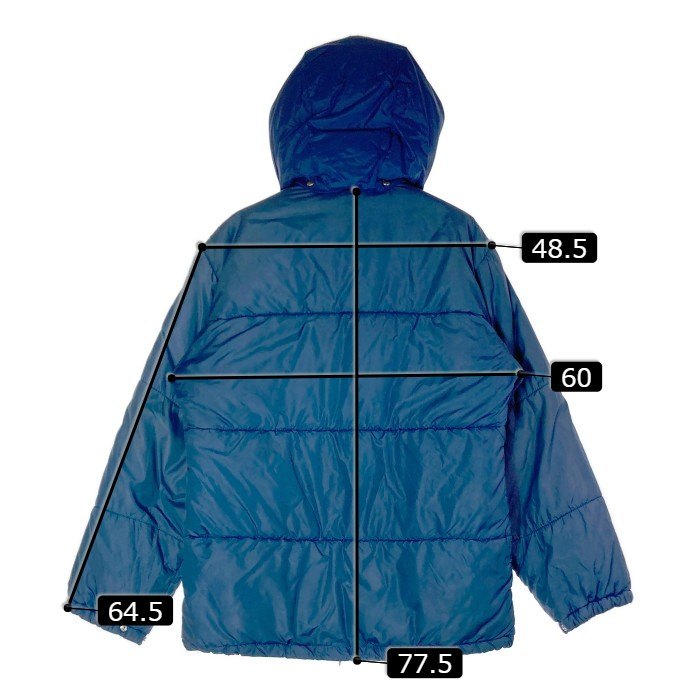 THE NORTH FACE ノースフェイス 70-80S 茶タグ 中綿 ジャケット ーフード付き FIBERFILL2  ファイバーフィル ブルー sizeL 瑞穂店