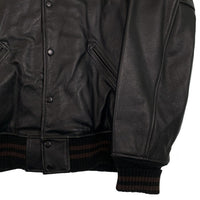 HOUSTON ヒューストン LEATHER AWARD JACKET レザーアワードジャケット スタジャン ブラック 牛革 Size XL 福生店