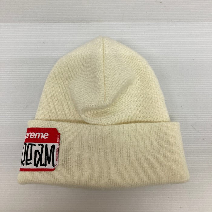 Supreme シュプリーム 21AW Gonz Nametag Beanie ニット帽 ビーニー ホワイト 瑞穂店