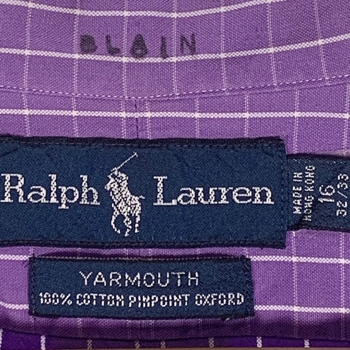 Ralph Lauren ラルフローレン YARMOUTH ボタンダウンシャツ オックスフォード オックスフォード パープル Size 16 福生店