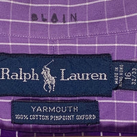 Ralph Lauren ラルフローレン YARMOUTH ボタンダウンシャツ オックスフォード オックスフォード パープル Size 16 福生店