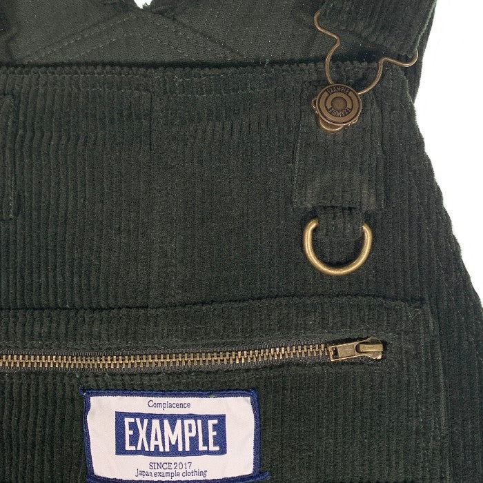 EXAMPLE エグザンプル パッチ コーデュロイオーバーオール グリーン Size L 福生店