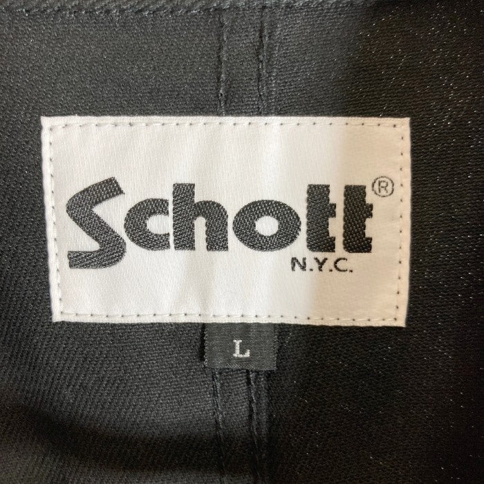 SCHOTT ショット TC WORK 3 BUTTON JACKET 3釦テーラードジャケット 3122054 ブラック sizeL 瑞穂店