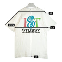 STUSSY ステューシー 両面プリント IST ロゴプリント Ｔシャツ ホワイト sizeM 瑞穂店